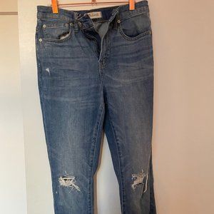 Madewell Tall High-Rise Slim Ripped Boyfriend Jean
